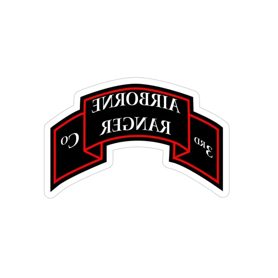 3rd Ranger Infantry Company (U.S. Army) REVERSE PRINT Transparent Die-Cut STICKER - The Sticker Space