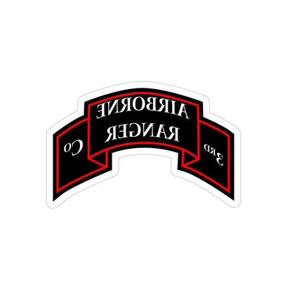 3rd Ranger Infantry Company (U.S. Army) REVERSE PRINT Transparent Die-Cut STICKER - The Sticker Space