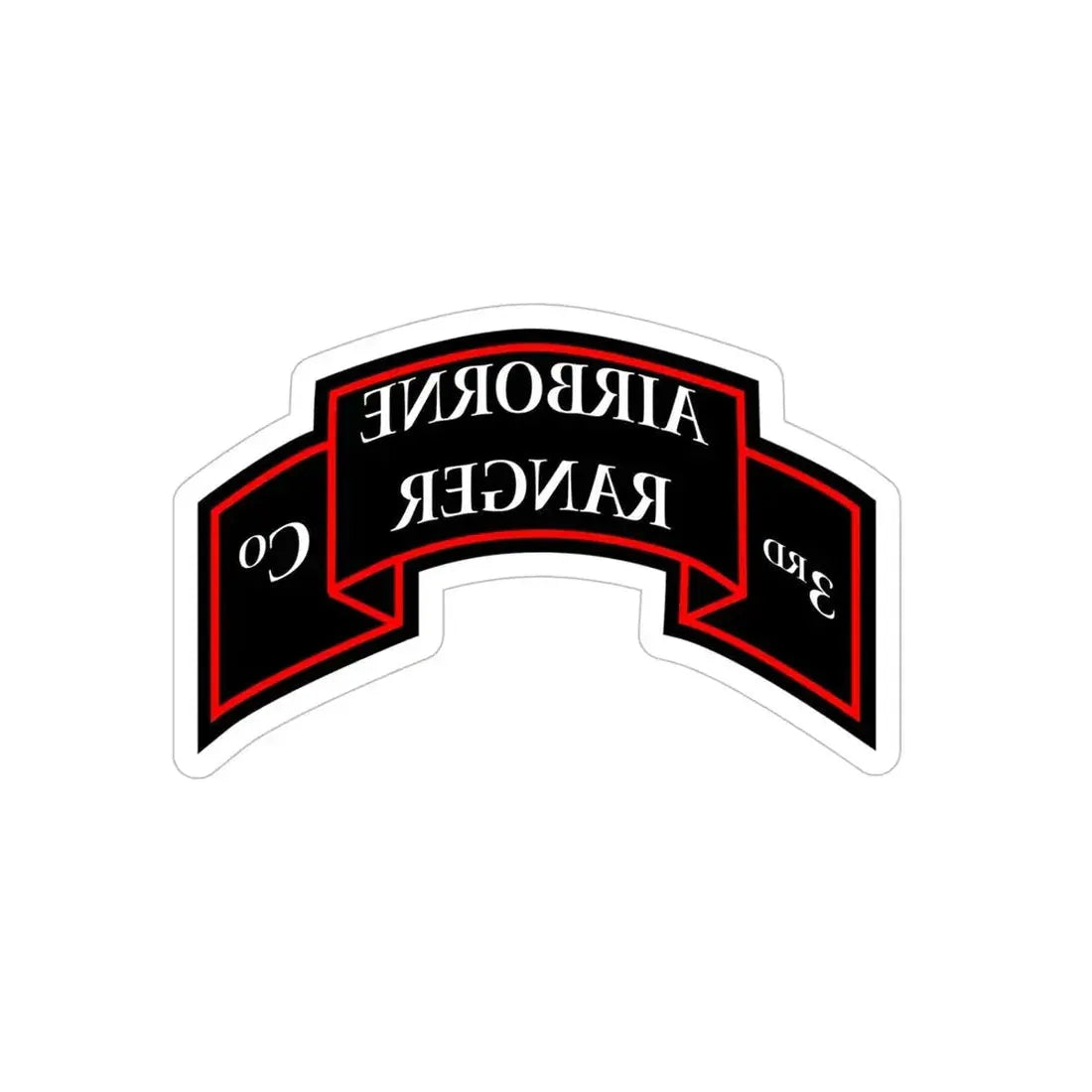 3rd Ranger Infantry Company (U.S. Army) REVERSE PRINT Transparent Die-Cut STICKER - The Sticker Space