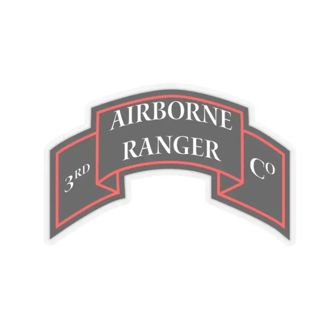 3rd Ranger Infantry Company (U.S. Army) STICKER Vinyl Kiss-Cut Decal 2 Inch Transparent - The Sticker Space