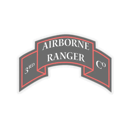 3rd Ranger Infantry Company (U.S. Army) STICKER Vinyl Kiss-Cut Decal 4 Inch Transparent - The Sticker Space