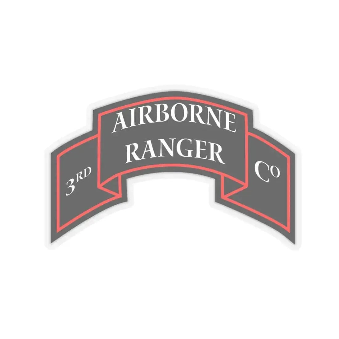 3rd Ranger Infantry Company (U.S. Army) STICKER Vinyl Kiss-Cut Decal 6 Inch Transparent - The Sticker Space