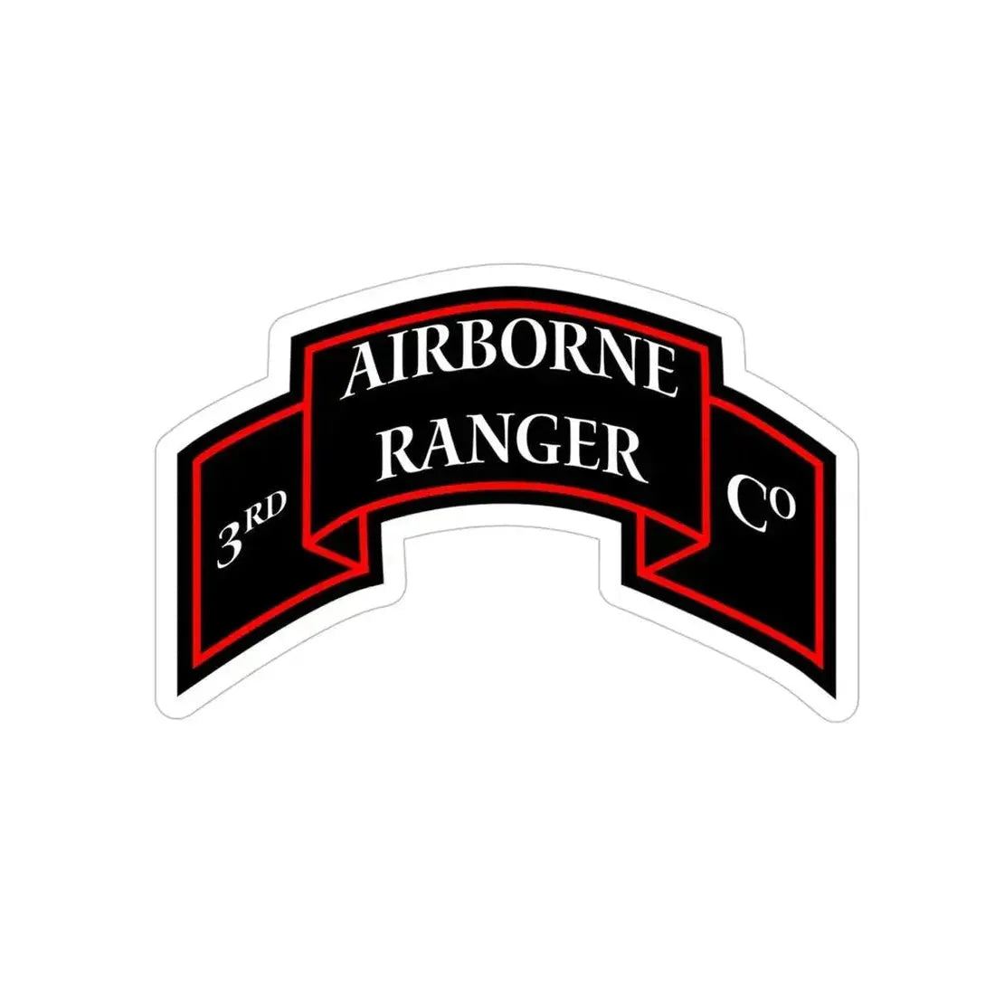 3rd Ranger Infantry Company (U.S. Army) Transparent STICKER Die-Cut Vinyl Decal 5 Inch - The Sticker Space