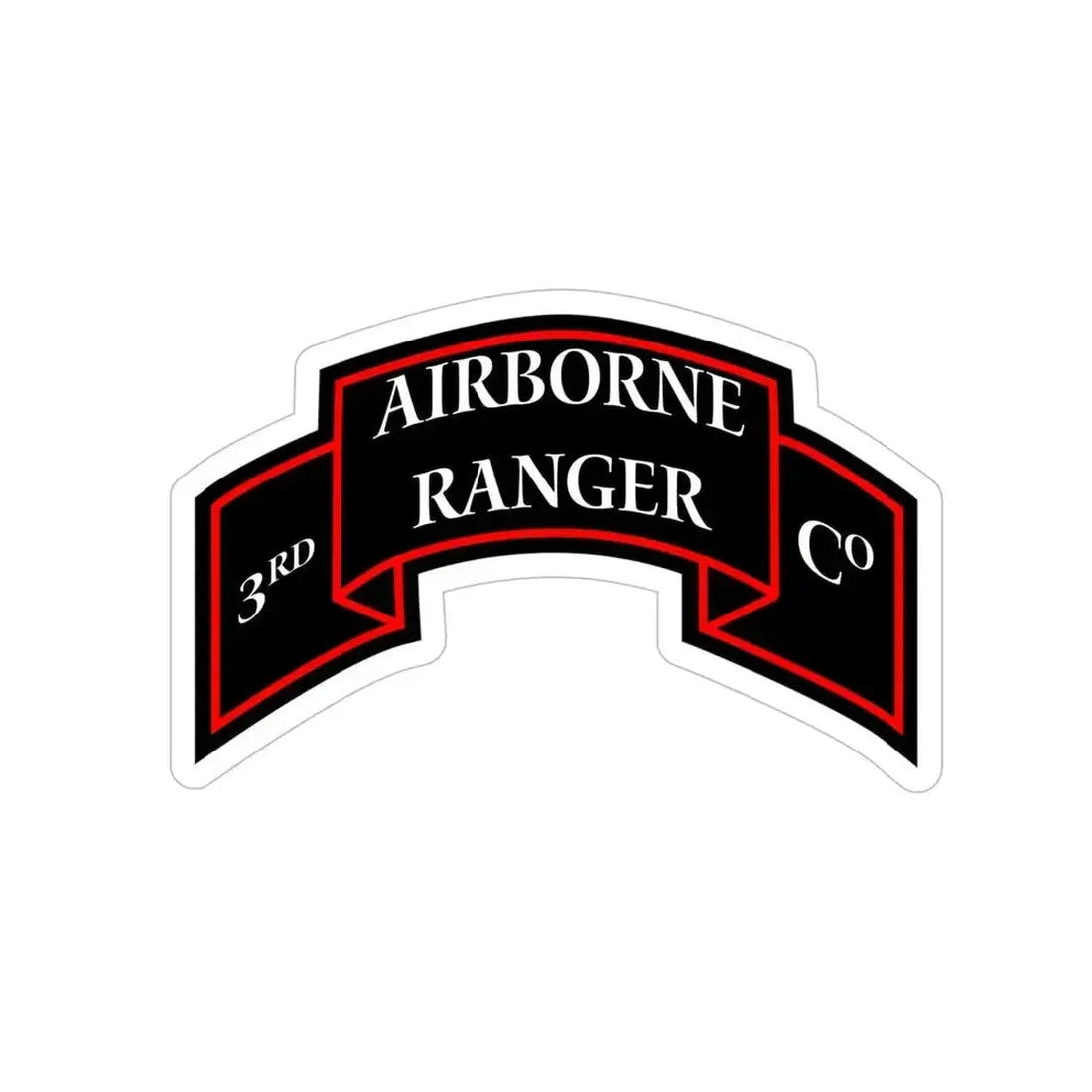 3rd Ranger Infantry Company (U.S. Army) Transparent STICKER Die-Cut Vinyl Decal 6 Inch - The Sticker Space