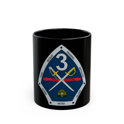 3rd Recruit Training Battalion (USMC) Black Coffee Mug-11oz-The Sticker Space