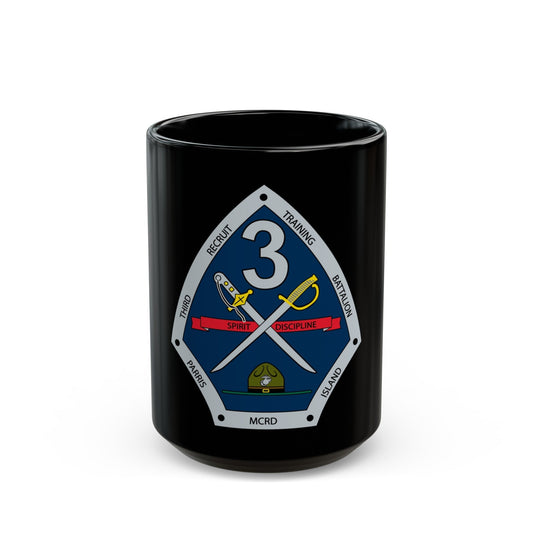 3rd Recruit Training Battalion (USMC) Black Coffee Mug-15oz-The Sticker Space