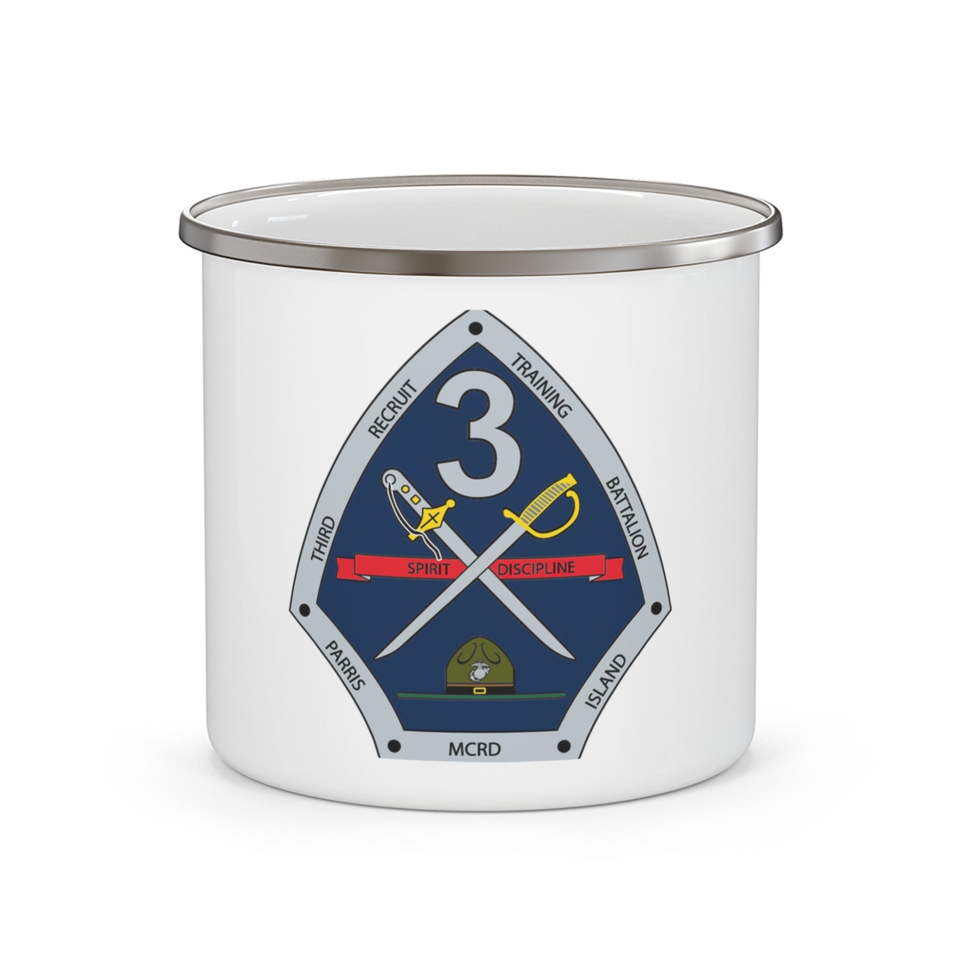 3rd Recruit Training Battalion (USMC) Enamel Mug-12oz-The Sticker Space