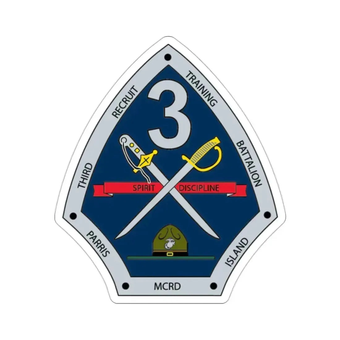 3rd Recruit Training Battalion (USMC) STICKER Vinyl Die-Cut Decal 2 Inch - The Sticker Space