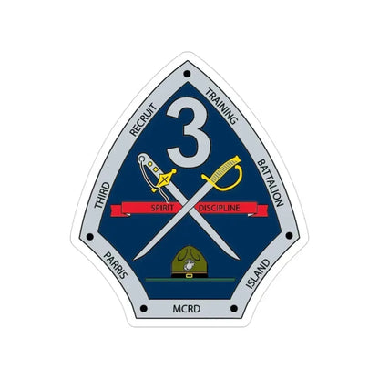 3rd Recruit Training Battalion (USMC) Transparent STICKER Die-Cut Vinyl Decal 3 Inch - The Sticker Space