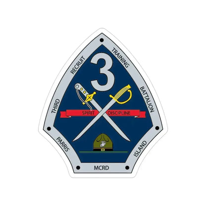 3rd Recruit Training Battalion (USMC) Transparent STICKER Die-Cut Vinyl Decal 5 Inch - The Sticker Space