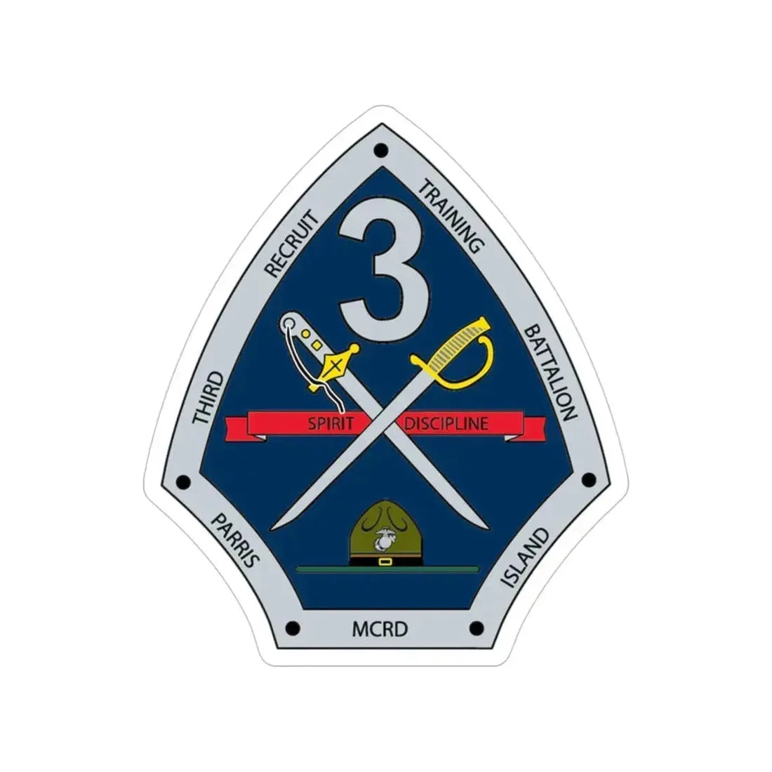 3rd Recruit Training Battalion (USMC) Transparent STICKER Die-Cut Vinyl Decal - The Sticker Space