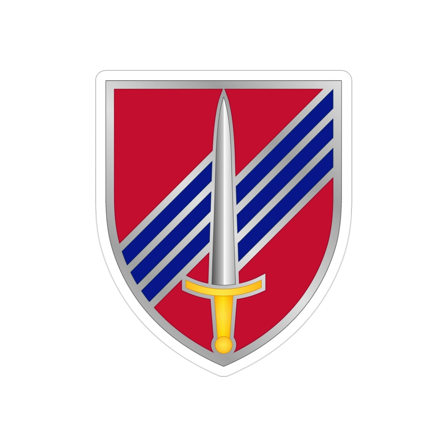 3rd Security Force Assistance Brigade (U.S. Army) REVERSE PRINT Transparent STICKER-3" × 3"-The Sticker Space