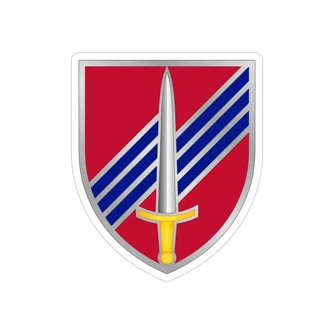 3rd Security Force Assistance Brigade (U.S. Army) REVERSE PRINT Transparent Die-Cut STICKER 5 Inch Die-Cut Transparent - The Sticker Space