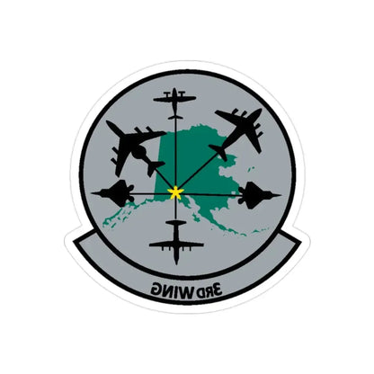 3rd Wing v2 (U.S. Air Force) REVERSE PRINT Transparent Die-Cut STICKER - The Sticker Space