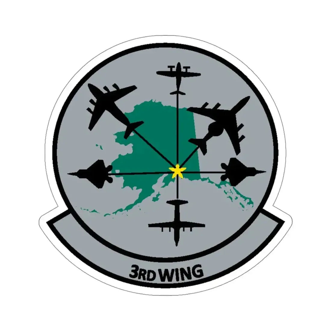 3rd Wing v2 (U.S. Air Force) STICKER Vinyl Die-Cut Decal 5 Inch - The Sticker Space
