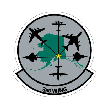 3rd Wing v2 (U.S. Air Force) STICKER Vinyl Kiss-Cut Decal 6 Inch White - The Sticker Space