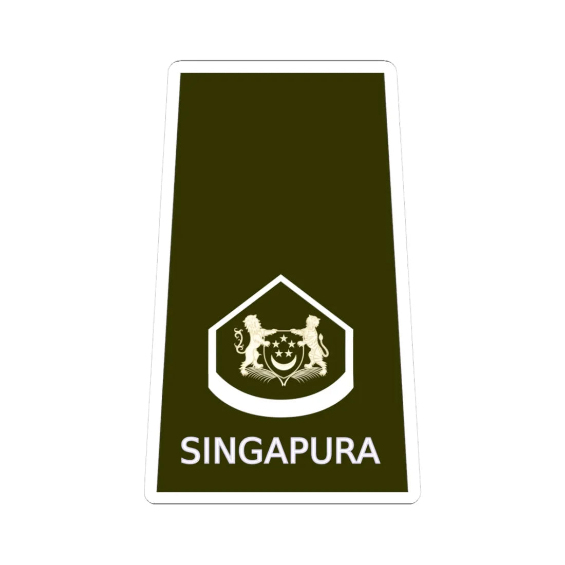 3WO (Singapore) (Military Rank) STICKER Vinyl Kiss-Cut Decal 3 Inch White - The Sticker Space