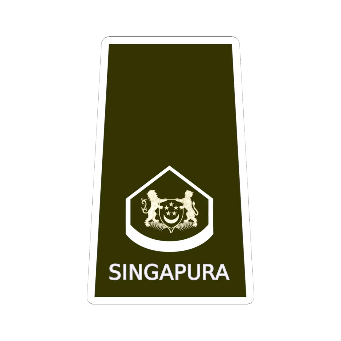 3WO (Singapore) (Military Rank) STICKER Vinyl Kiss-Cut Decal 4 Inch White - The Sticker Space