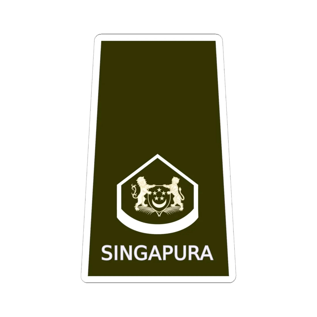 3WO (Singapore) (Military Rank) STICKER Vinyl Kiss-Cut Decal 6 Inch White - The Sticker Space