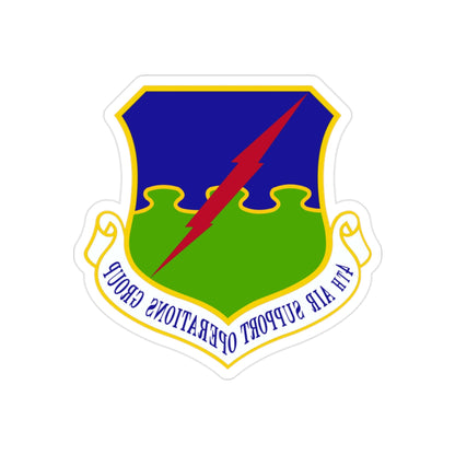 4 Air Support Operations Group USAFE (U.S. Air Force) REVERSE PRINT Transparent STICKER-2" × 2"-The Sticker Space