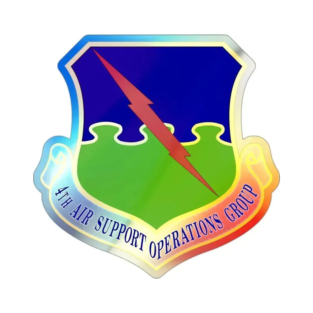 4 Air Support Operations Group USAFE (U.S. Air Force) Holographic STICKER Die-Cut Vinyl Decal 3 Inch Holographic - The Sticker Space