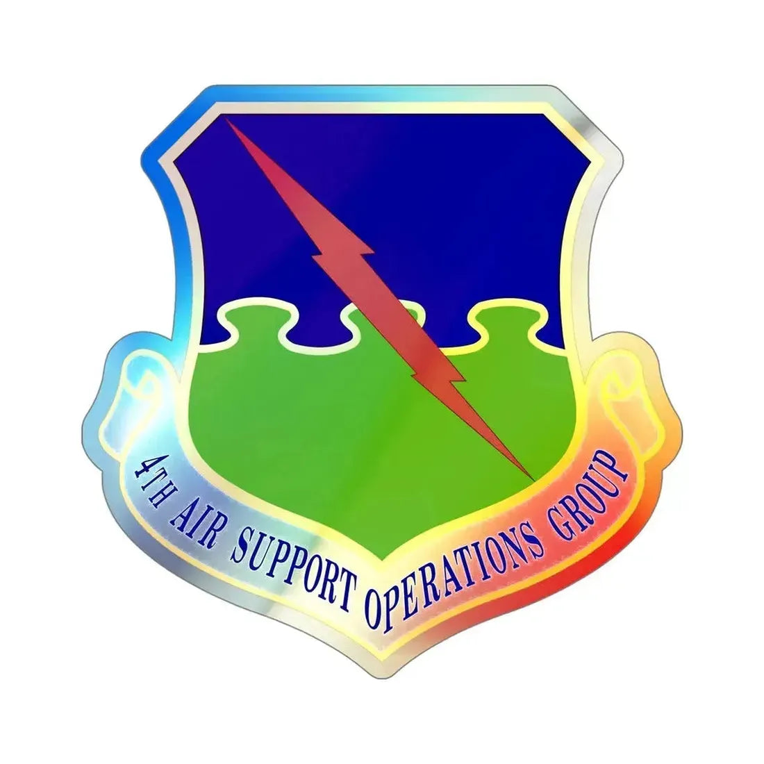 4 Air Support Operations Group USAFE (U.S. Air Force) Holographic STICKER Die-Cut Vinyl Decal 5 Inch Holographic - The Sticker Space