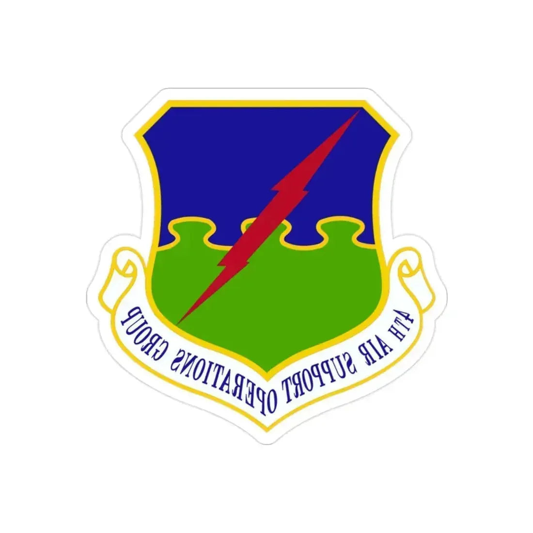 4 Air Support Operations Group USAFE (U.S. Air Force) REVERSE PRINT Transparent Die-Cut STICKER 2 Inch Die-Cut Transparent - The Sticker Space