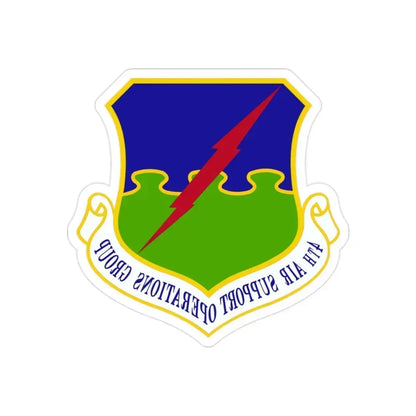 4 Air Support Operations Group USAFE (U.S. Air Force) REVERSE PRINT Transparent Die-Cut STICKER 2 Inch Die-Cut Transparent - The Sticker Space