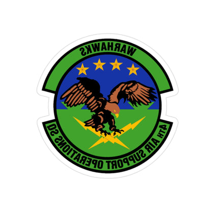 4 Air Support Operations Sq USAFE (U.S. Air Force) REVERSE PRINT Transparent STICKER-2" × 2"-The Sticker Space