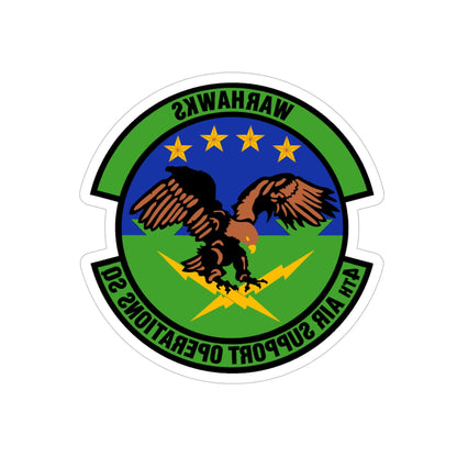 4 Air Support Operations Sq USAFE (U.S. Air Force) REVERSE PRINT Transparent STICKER-6" × 6"-The Sticker Space