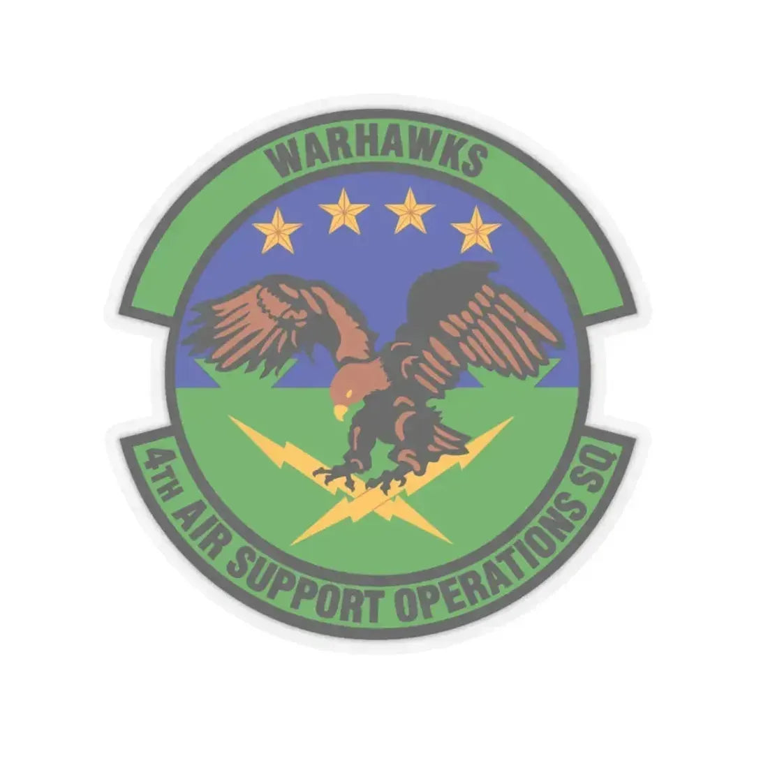4 Air Support Operations Sq USAFE (U.S. Air Force) STICKER Vinyl Kiss-Cut Decal 4 Inch Transparent - The Sticker Space