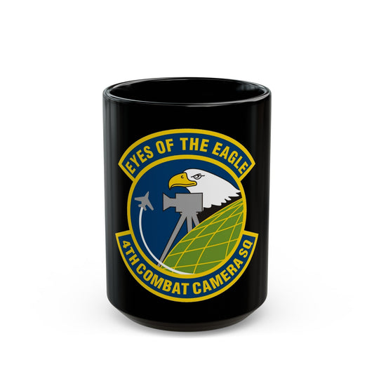 4 Combat Camera Squadron (U.S. Air Force) Black Coffee Mug-15oz-The Sticker Space