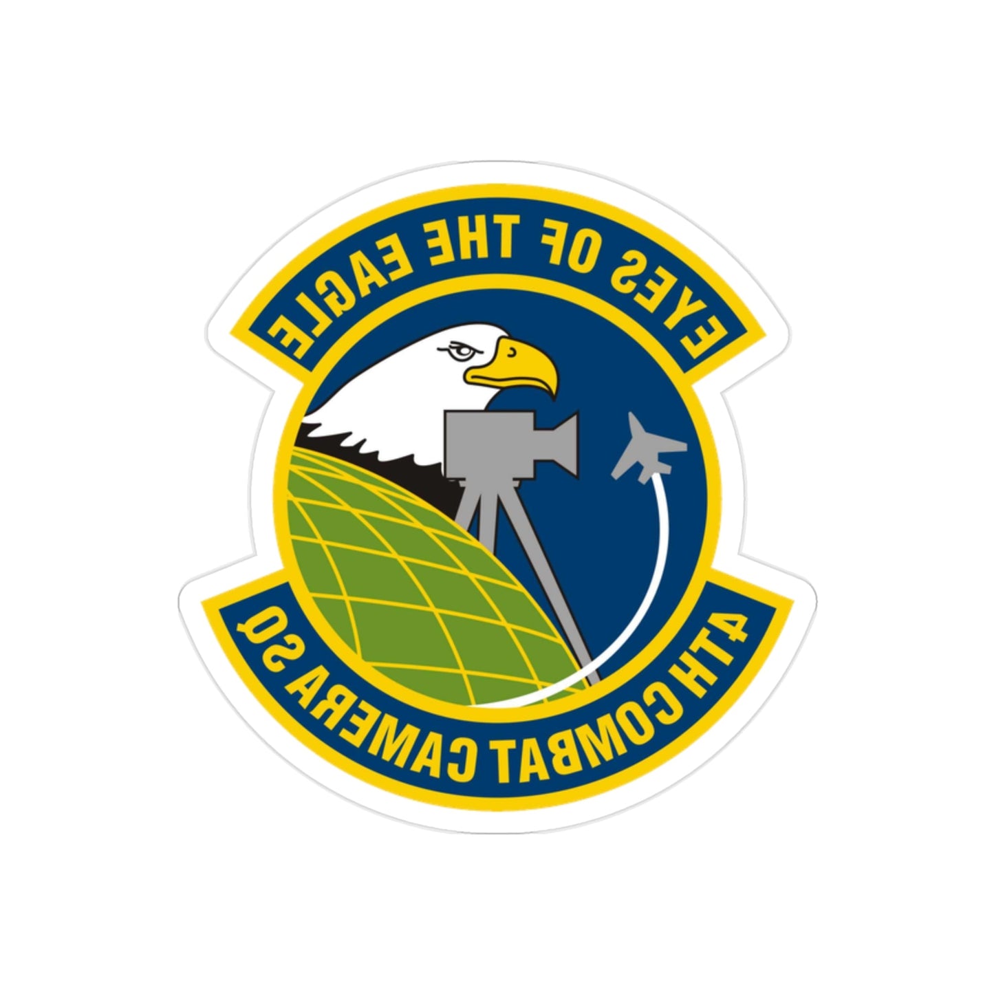 4 Combat Camera Squadron (U.S. Air Force) REVERSE PRINT Transparent STICKER-2" × 2"-The Sticker Space