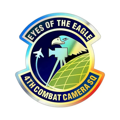 4 Combat Camera Squadron (U.S. Air Force) Holographic STICKER Die-Cut Vinyl Decal 5 Inch Holographic - The Sticker Space