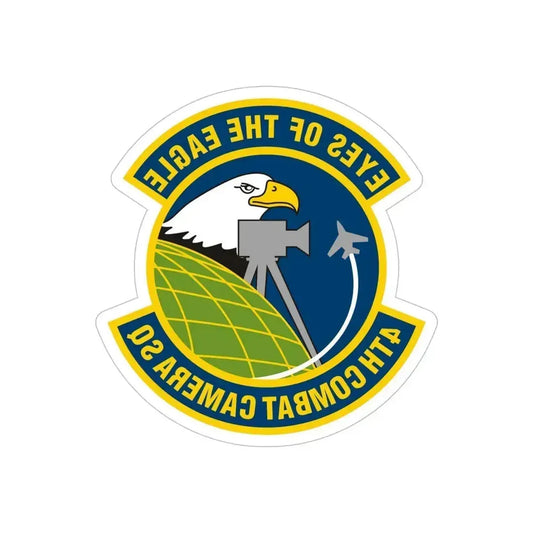 4 Combat Camera Squadron (U.S. Air Force) REVERSE PRINT Transparent Die-Cut STICKER 6 Inch Die-Cut Transparent - The Sticker Space