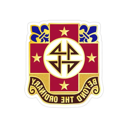 4 Evacuation Hospital (U.S. Army) REVERSE PRINT Transparent Die-Cut STICKER 4 Inch Die-Cut Transparent - The Sticker Space