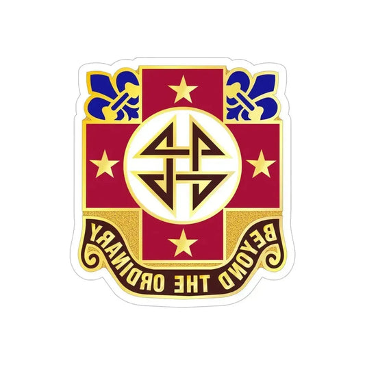 4 Evacuation Hospital (U.S. Army) REVERSE PRINT Transparent Die-Cut STICKER 6 Inch Die-Cut Transparent - The Sticker Space