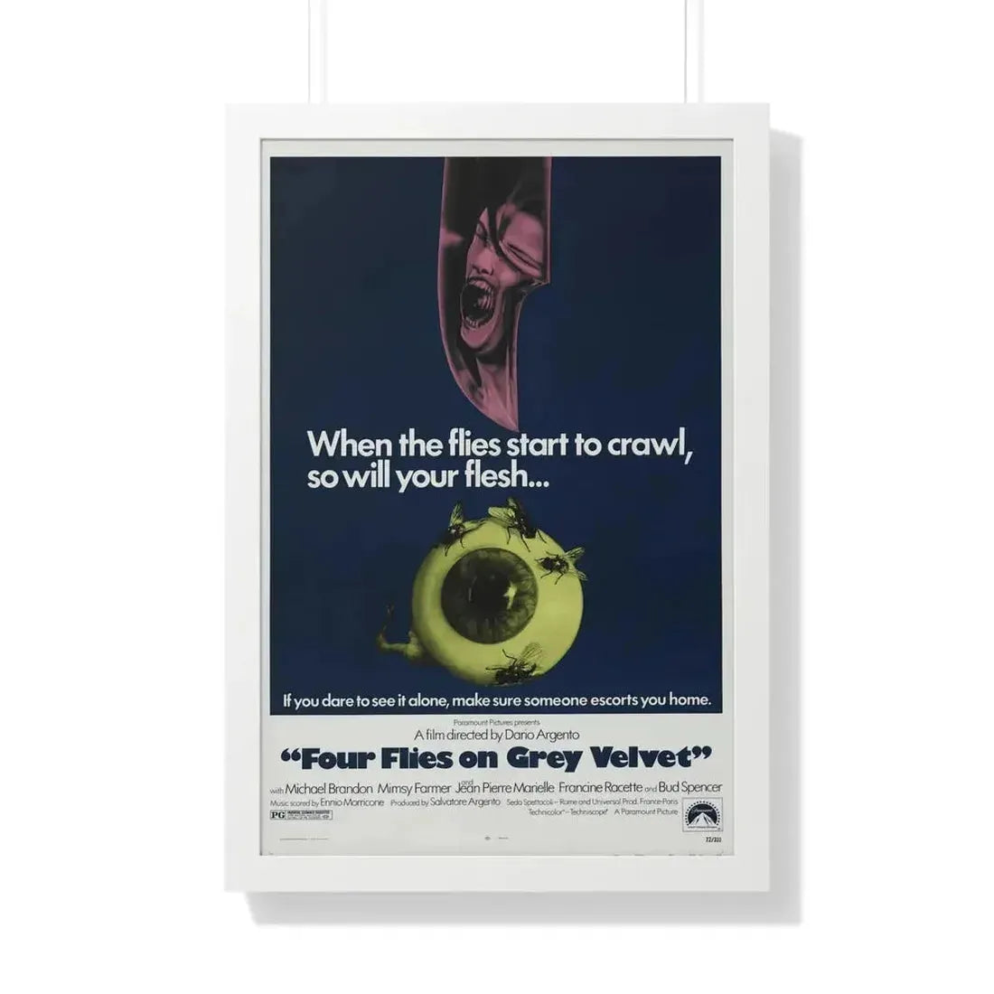 4 FLIES ON GREY VELVET 1971 - Framed Movie Poster - The Sticker Space