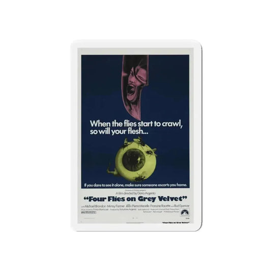 4 FLIES ON GREY VELVET 1971 Movie Poster - Refrigerator Magnet 6 Inch - The Sticker Space