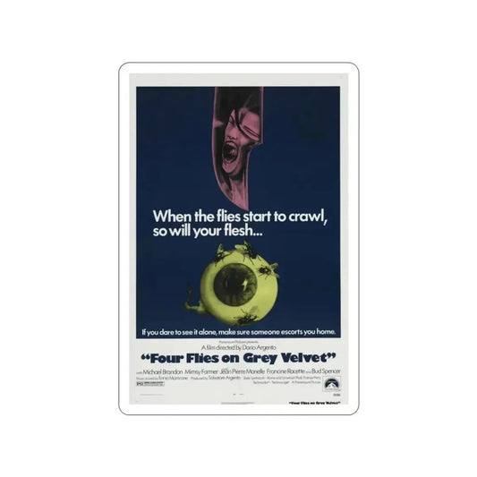 4 FLIES ON GREY VELVET 1971 Movie Poster STICKER Vinyl Die-Cut Decal 2 Inch - The Sticker Space