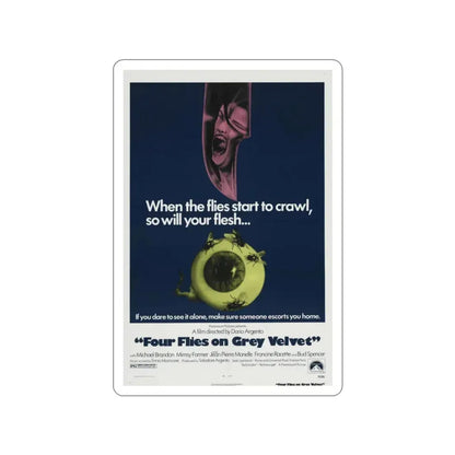 4 FLIES ON GREY VELVET 1971 Movie Poster STICKER Vinyl Die-Cut Decal 2 Inch - The Sticker Space