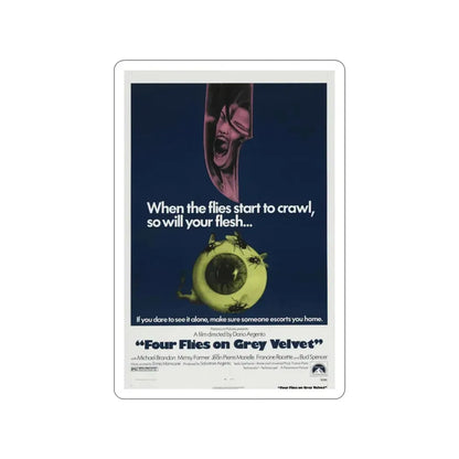 4 FLIES ON GREY VELVET 1971 Movie Poster STICKER Vinyl Die-Cut Decal 3 Inch - The Sticker Space