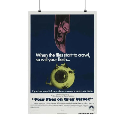 4 FLIES ON GREY VELVET 1971 - Paper Movie Poster 20″ x 30″ Matte - The Sticker Space