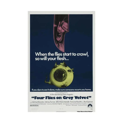 4 FLIES ON GREY VELVET 1971 - Paper Movie Poster - The Sticker Space