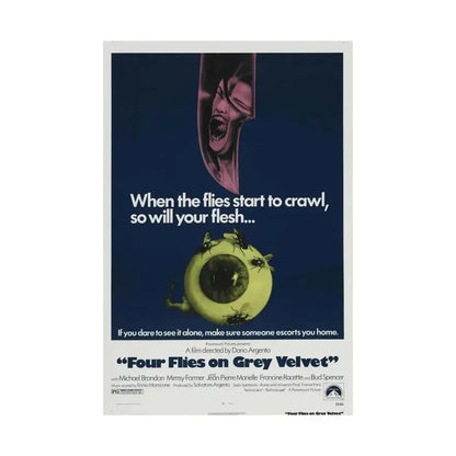 4 FLIES ON GREY VELVET 1971 - Paper Movie Poster - The Sticker Space