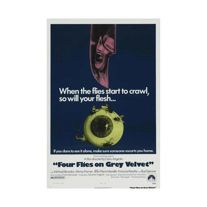 4 FLIES ON GREY VELVET 1971 - Paper Movie Poster - The Sticker Space