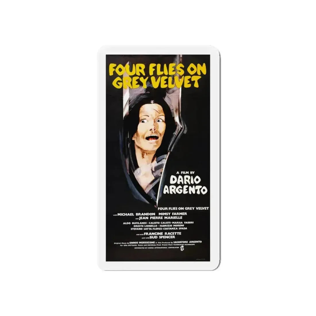 4 FLIES ON GREY VELVET (2) 1971 Movie Poster - Refrigerator Magnet 5 Inch - The Sticker Space
