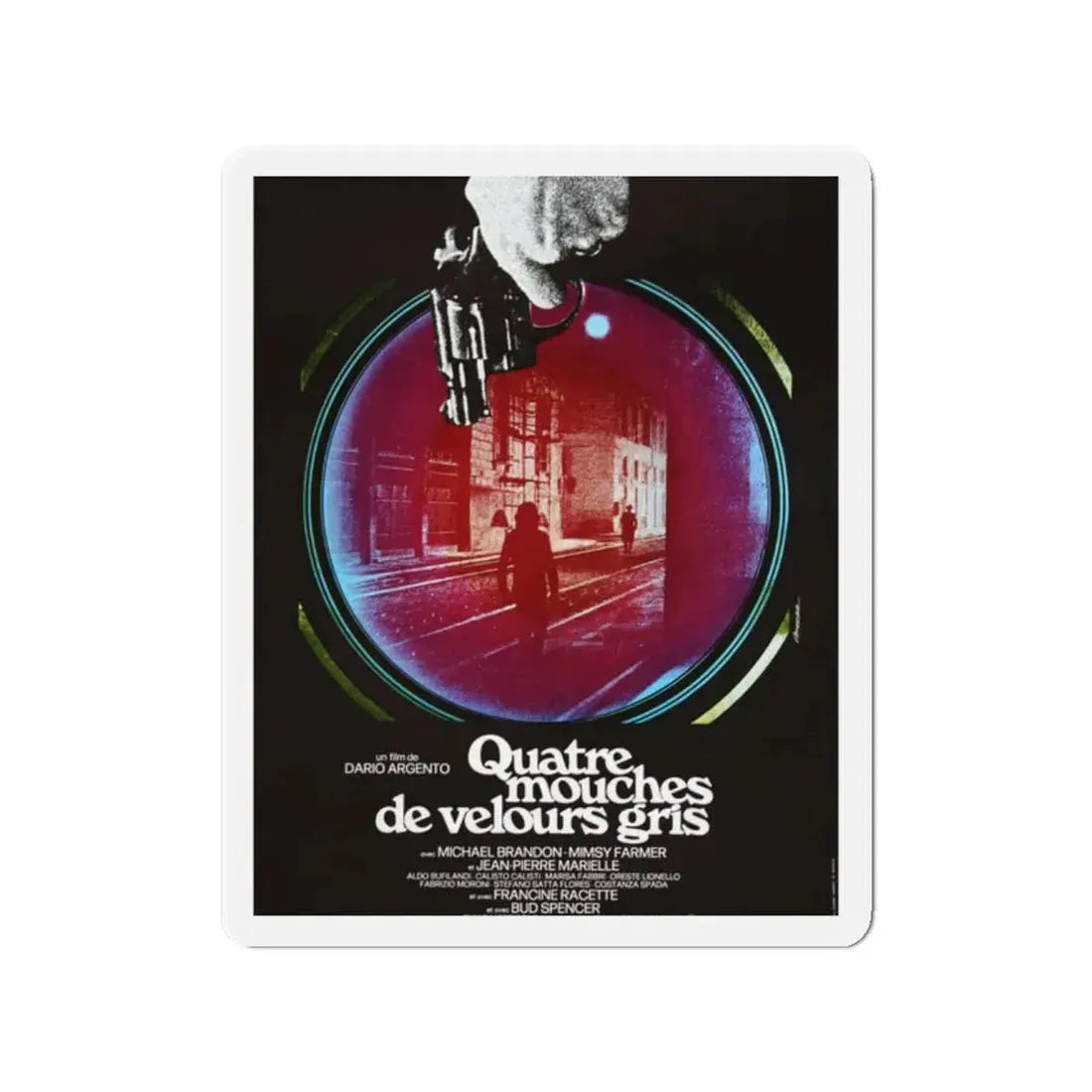 4 FLIES ON GREY VELVET (FRENCH) 1971 Movie Poster - Refrigerator Magnet - The Sticker Space