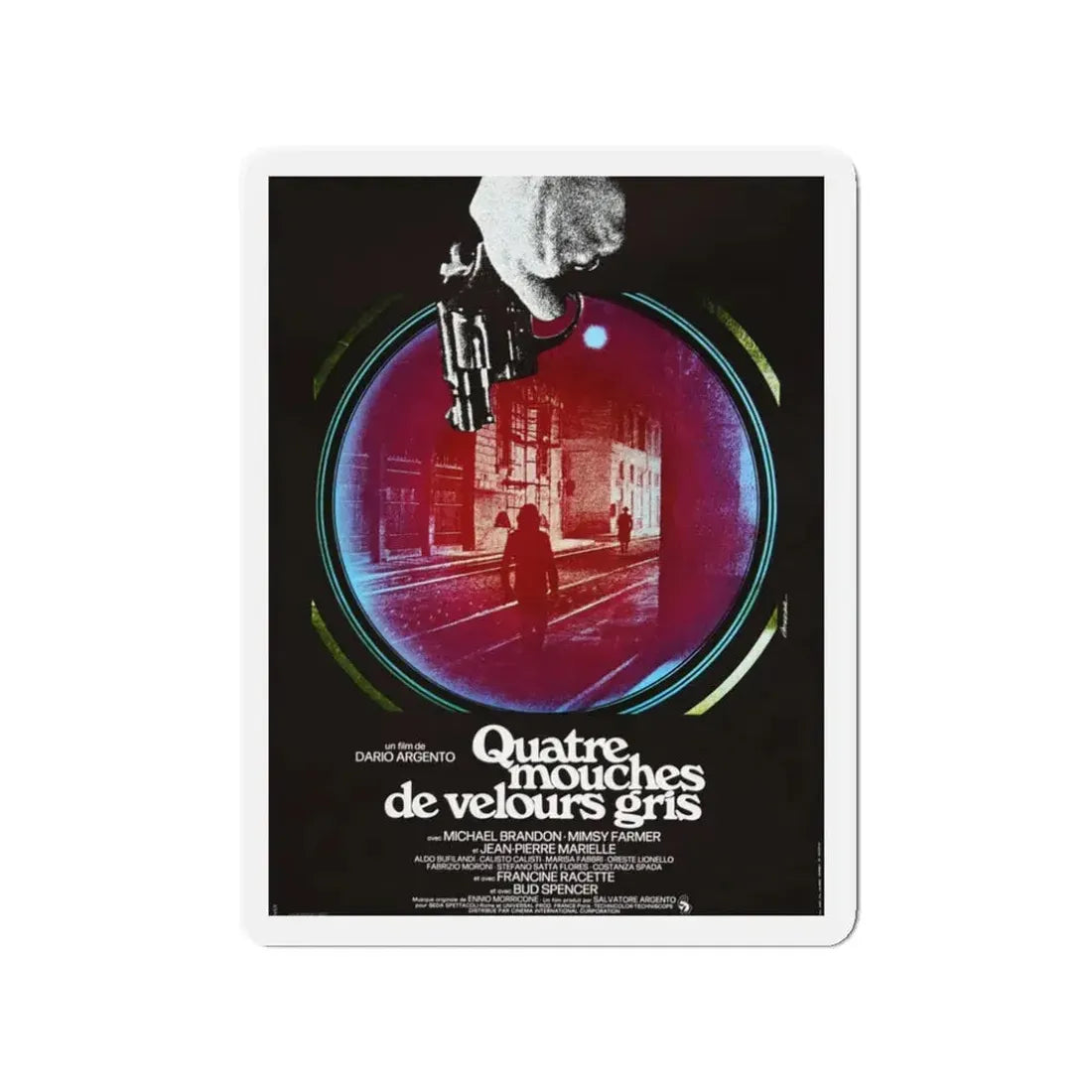 4 FLIES ON GREY VELVET (FRENCH) 1971 Movie Poster - Refrigerator Magnet - The Sticker Space