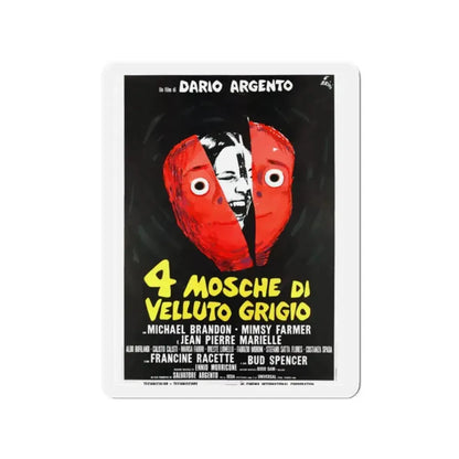 4 FLIES ON GREY VELVET (ITALIAN) 1971 Movie Poster - Refrigerator Magnet 2 Inch - The Sticker Space
